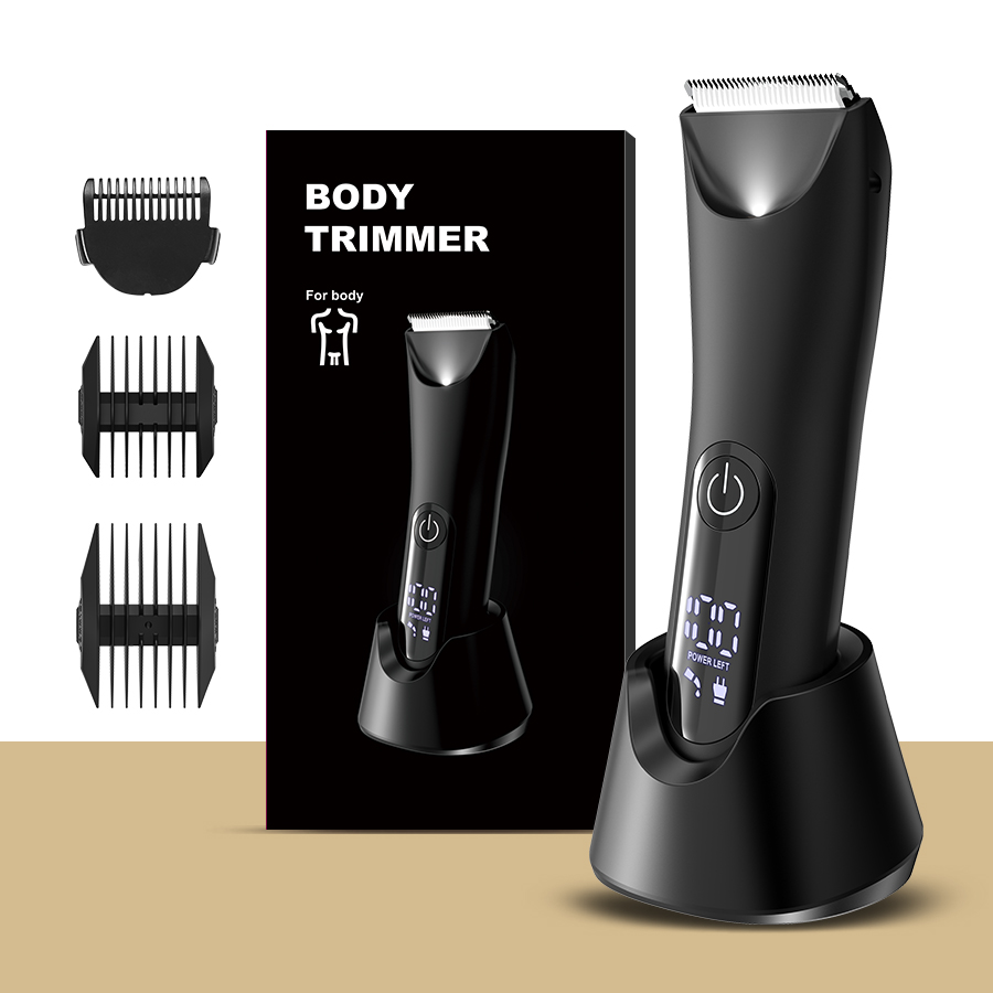 Body Hair Trimmer, Groin&Body Manscape Trimmer For Men, Electric Ball Shaver Groomer, Pubic Grooming Clipper Male R: Pink