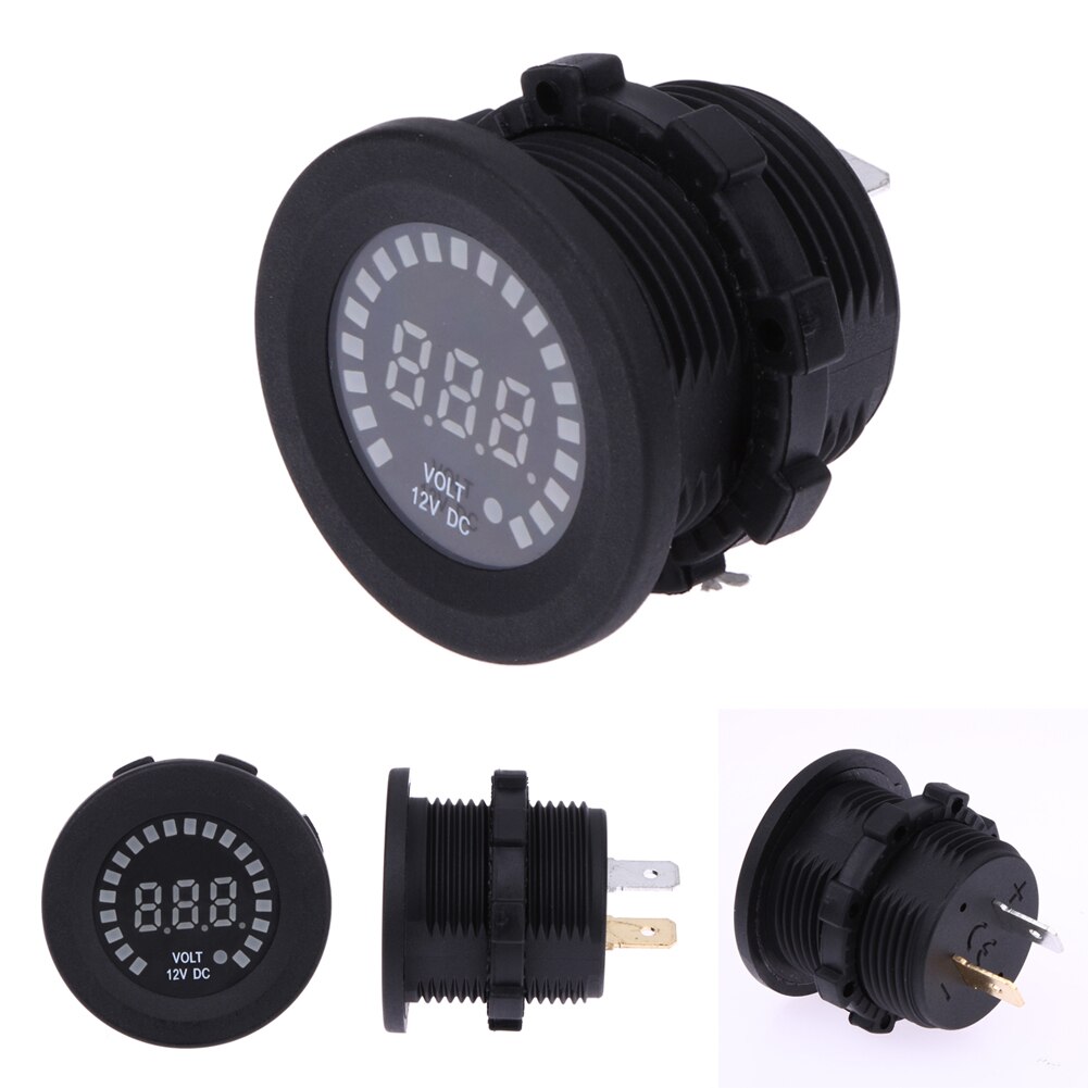 Voltmètre numérique marin 12V, pièces d'extérieur, voiture, bateau, batterie, accessoires