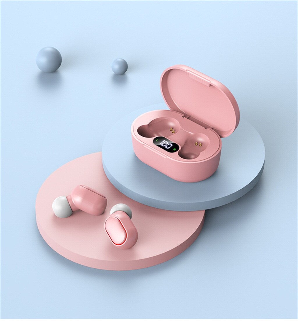 E7S-auriculares inalámbricos con Bluetooth, dispositivo de audio con cancelación de ruido, pantalla LED, a prueba de agua, con estuche de carga