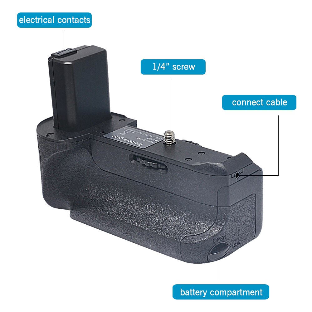 Mcoplus BG-A6500 Multi Power Vertical Battery Grip for Sony A6500 Camera works with NP-FW50 Battery