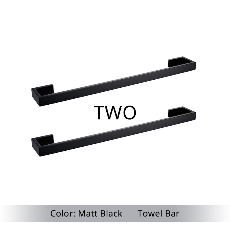 Soporte de papel higiénico pulido, ganchos para Toalla de baño, Kit de accesorios, barra de acero inoxidable, montaje de pared del dormitorio, conjuntos de herramientas de baño: MB-2 Towel bar