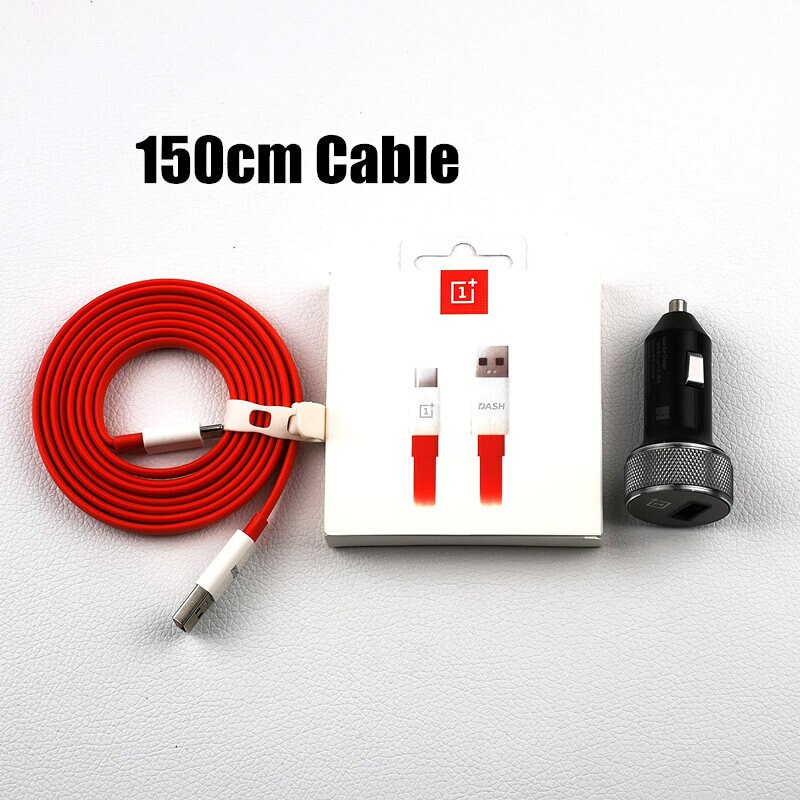 Originele Oneplus dash charger Echt DC01B Quick Fast Lading Usb Dash Auto Oplader Voor Oneplus 7 7t 6t 6 5t 5 3t 3 OnePlus Telefoon: 150cm car charger