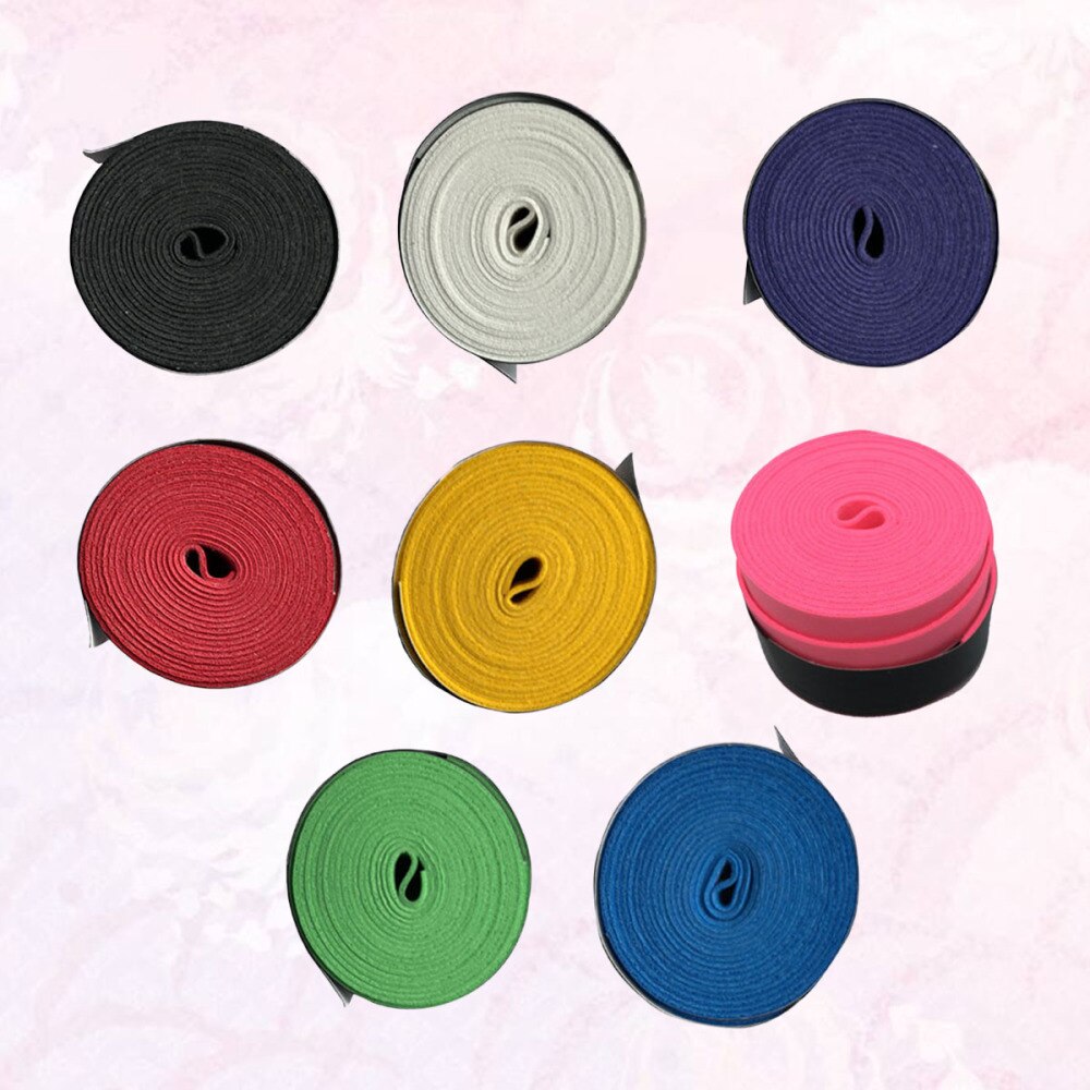 8 Stuks Kleurrijke Racket Grip Wrapping Bands Anti-Slip Tapes Zweet Absorberende Racket Band Voor Hengel Badminton (zwart, wit,: Default Title