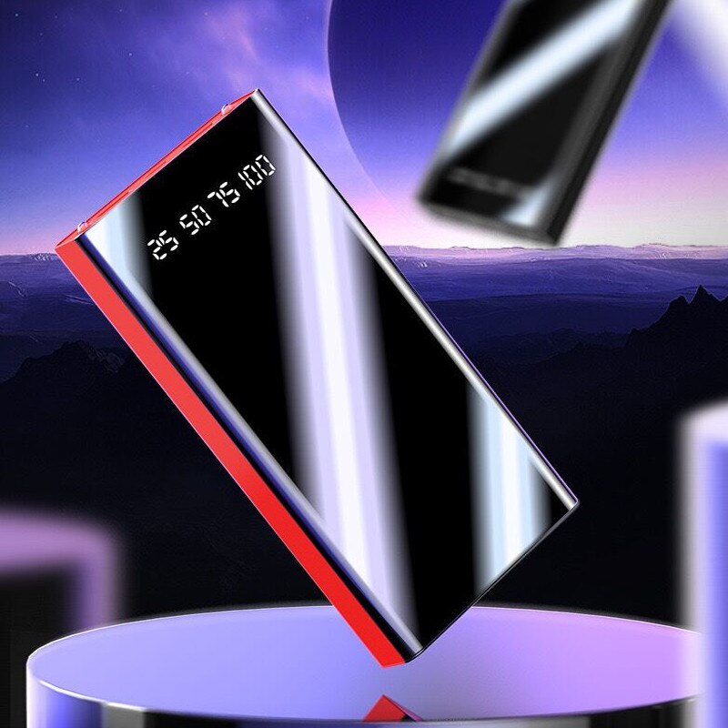 50000Mah Mobiele Power Bank Met Zaklamp Led Digitale Display Snel Opladen Externe Batterij Travel Outdoor Draagbare Oplader