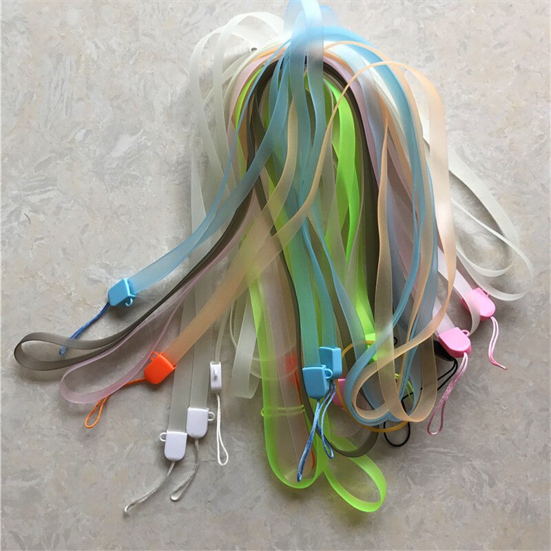 Lanière de foulard florale pour le cou de téléphone sangles de téléphone portable lanière de chaîne de téléphone longue clé de carte d'identité USB caméra MP3 clé de Badges suspendus: RANDOM