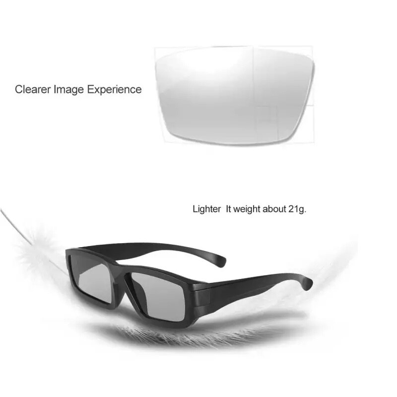 VSKEY 6pcs Polarized Passive 3D Glasses For Passive 3D Televisions TV RealD Movies Home Cinema Theaters System