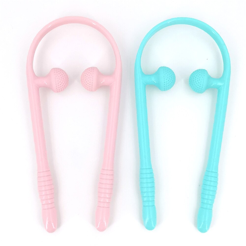 Neck Massage Tool Pressure Point Therapy Pressure Relieve Hand Roller Massage Neck Shoulder Dual Trigger Point Self Massager