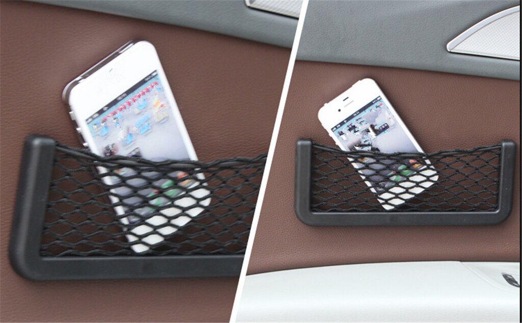 Universal black car seat side net storage pocket for BMW E34 F10 F20 E92 E38 E91 E53 E70 X5 M M3