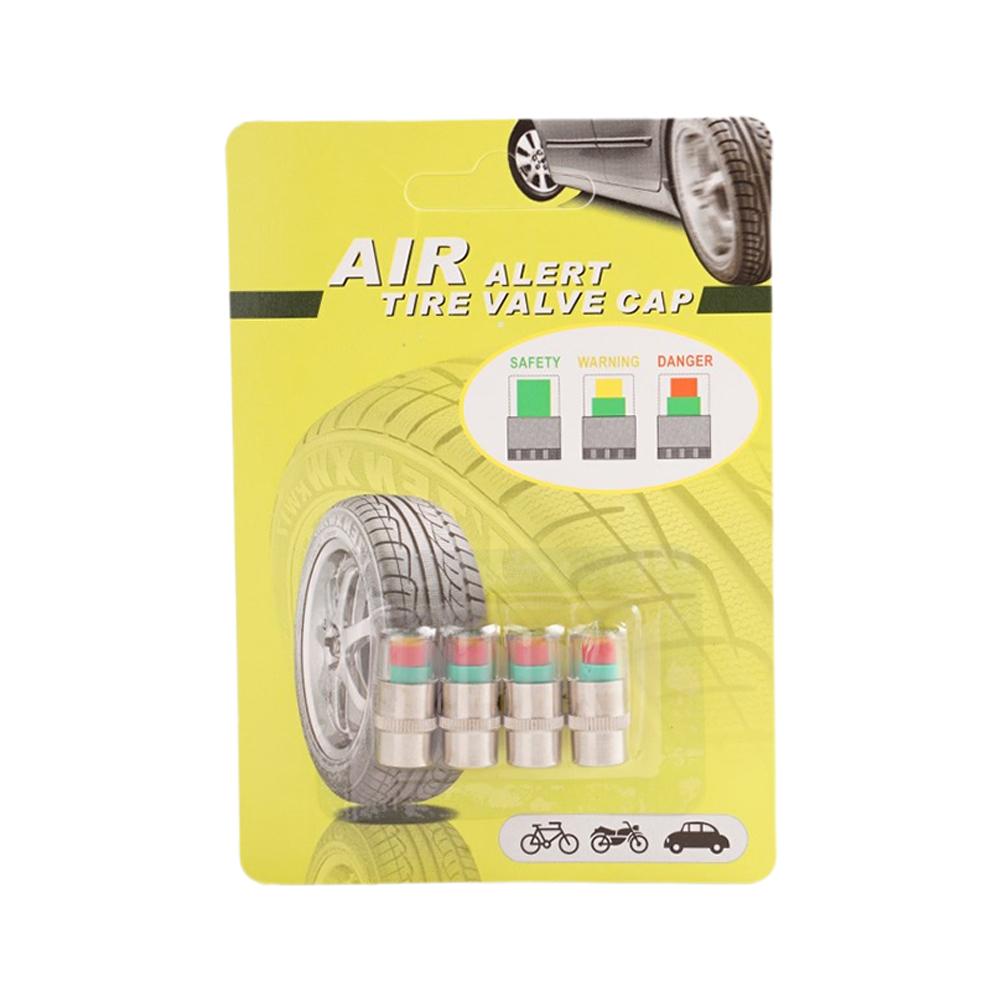 4-delige autobandenspanningsindicator Bandenspanningsmeter Indicator Alert Monitoring Ventieldop Sensor Externe klepdetectie: Default Title