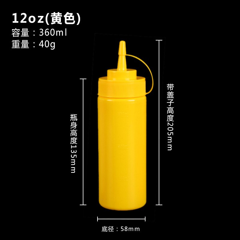 8oz 12oz elastyczna butelka plastikowa sos ocet olej Keczup sos Cruet akcesoria kuchenne sosjerka plastikowy dozownik przypraw