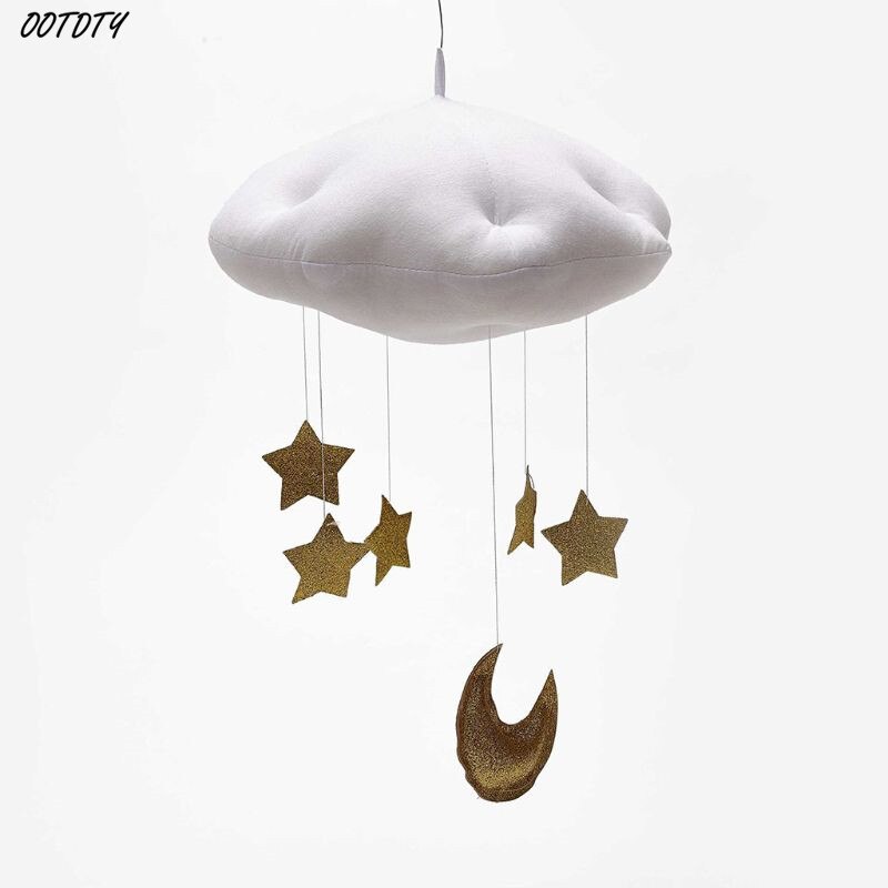Bebé DIY colgante fotografía Prop techo móvil colgante nube decoraciones guirnalda de estrellas juguete para cuna niños decoración para dormitorio infantil