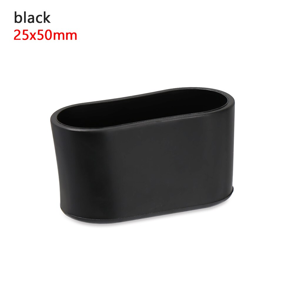 40 stücke Oval Stuhl Bein Kappen Füße Schutz Pads Möbel Tisch Abdeckungen Socken Staub Abdeckung Nicht-Unterhose Möbel Nivellierung füße: schwarz 4