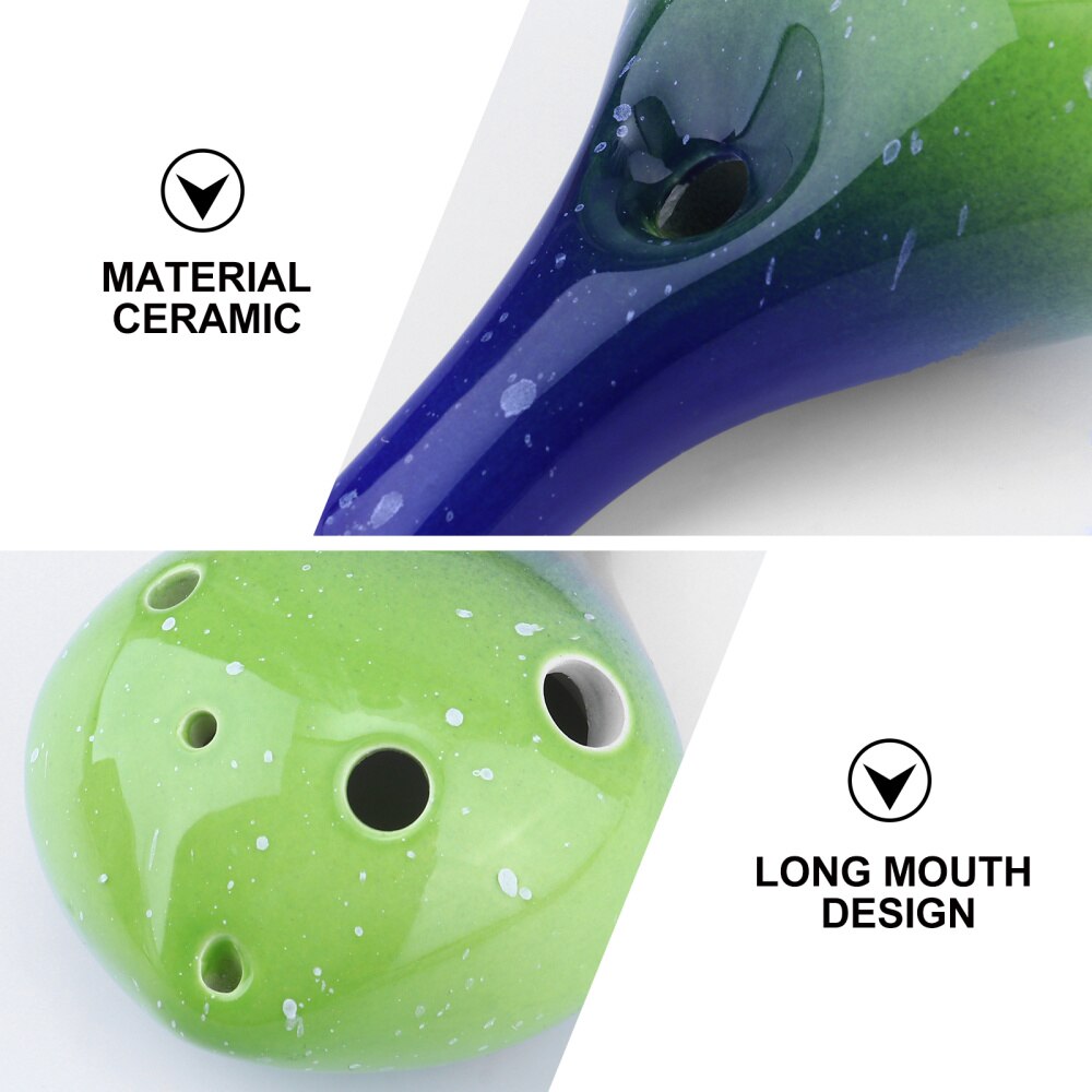 Bottle Style Ocarina 6 Holes Ceramic Ocarina Beginner Musical Instrument
