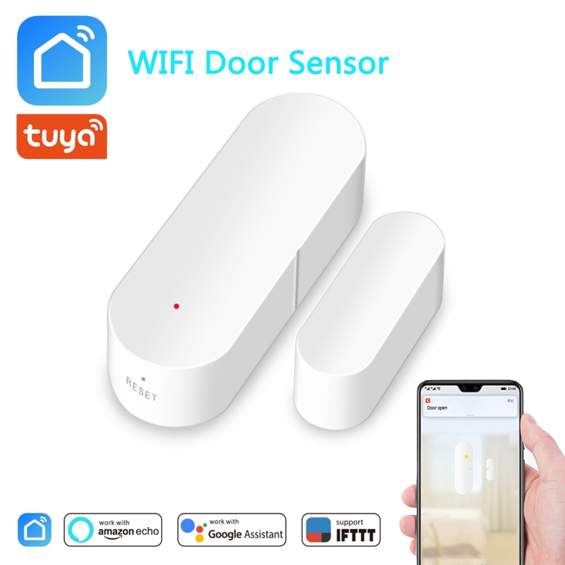 Tuya Smart WiFi Door Sensor Door Open / Closed Detectors Security Sensor Compatible With Alexa Google Home IFTTT Tuya APP