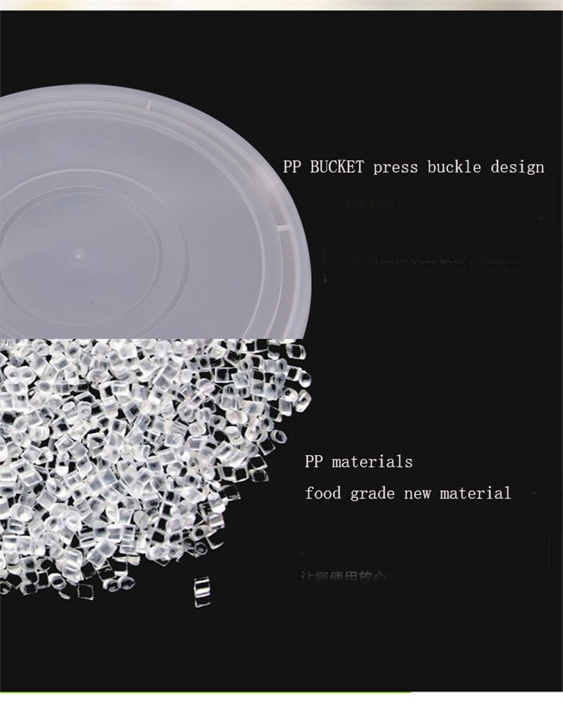 Fortykket plastik suppe spand isterning hummer mad opbevaring forseglede dåser vand spand kande 1/2/3/5/8/10l 1pc
