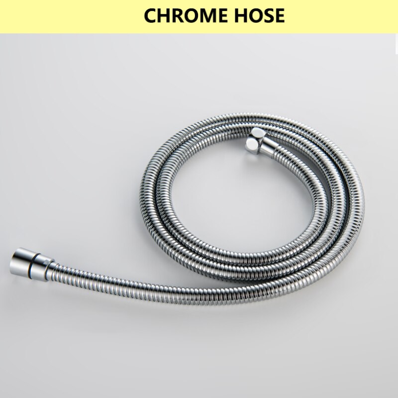 2 Functions ABS Hand Shower Sliding Bar Set Bathroom Fixture Adjustable Holder with Brass Connector Plug Chrome Matt Black: Chrome Hose
