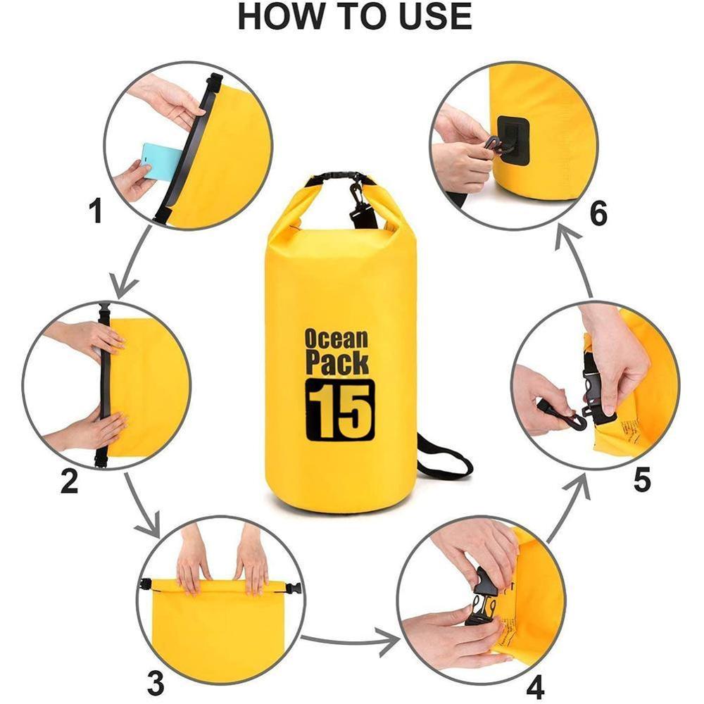 Outdoor Waterproof Dry Backpack Water Floating Bag kayak Rafting Top Swimming River Roll Sack Trekking Pool For Kayaking Bo E7J8