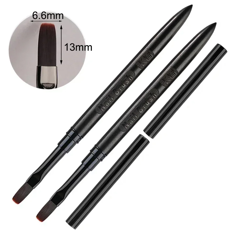 Pincel para pintar Gel de madera, arte de uñas para extensión de punta de Gel, accesorio de constructor acrílico, pinceles para decoración de uñas, cepillo para uñas de Gel UV para manicura: Blanco