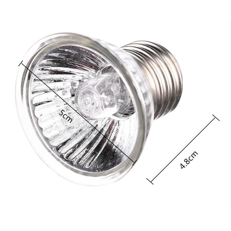 25/50W UVA+UVB 3.0 Reptile Lamp Turtle Tortoise Pet Basking UV Bulbs Heating Lamp Amphibians Temperature Control