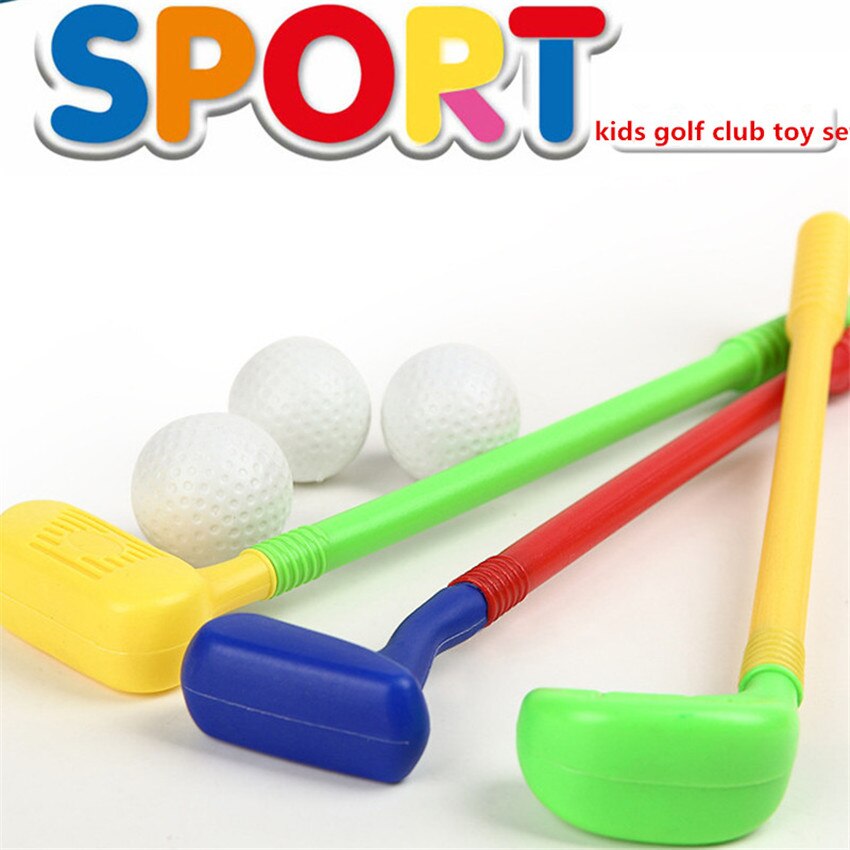 Mini Golf Game Sport Voor Baby Kinderen Grijpen Beweging Vermogen Ontwikkelen Kids Golf Club Speelgoed 3 Golfclubs + 3 golf Bal Speelgoed