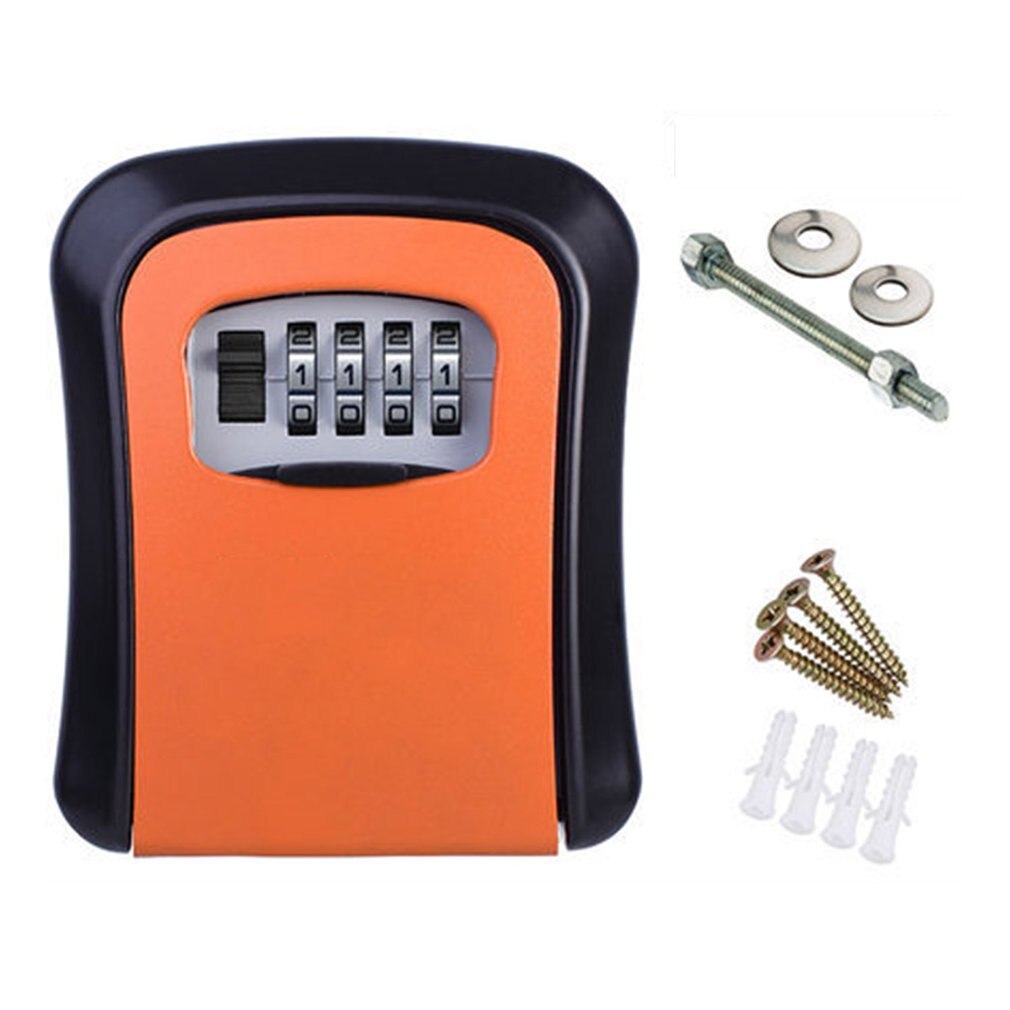 Key Card Password Box, Master Key Box, Password Lock, Decorated Cipher Key Box KS008 4 Digit Wall-mounted Curved / / / Home: orange