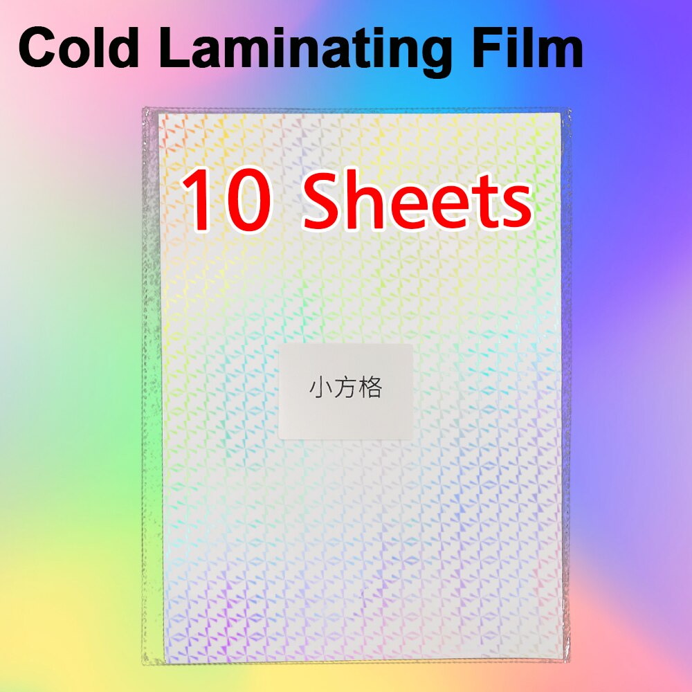 10 Vellen A4 Papier Koud Lamineren Film Zelfklevende Sterren Hart Glas Foto Lamineren Film Te Beschermen Foto &#39;S En Specimen Maken: Small Square