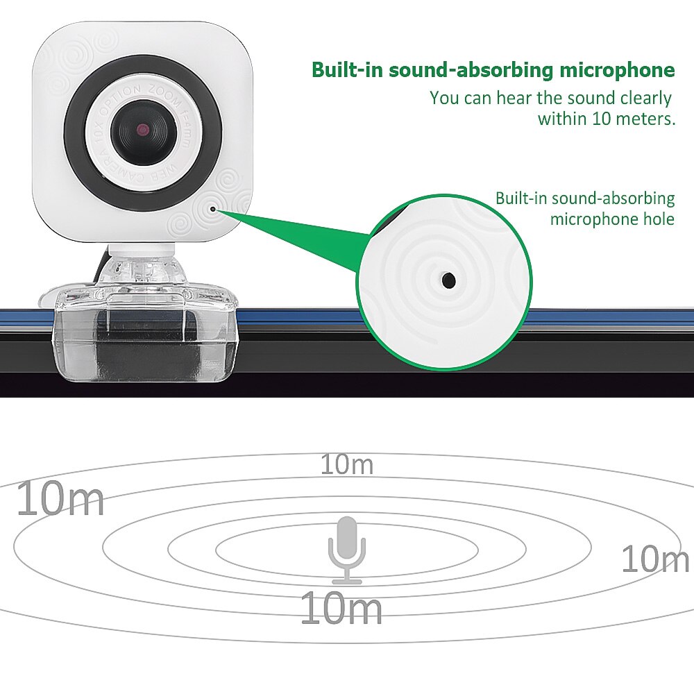 Usb Web Camera Voor Computer Pc Laptop Desktop 480P Webcam Met Microfoon Voor Live-uitzending Video Bellen Conferentie werk