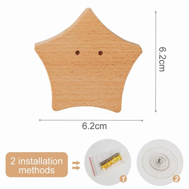 Crochets en bois d'animaux, 1 pièce, mignon, décoration de chambre, porte-clés mural, patère, porte de maison, crochet en bois, accessoires de cuisine, Gadget: MULTI