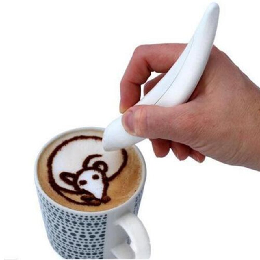 Elektrische latte art pen, koffie decoratie pen, cake kruiden decoratie, koffie latte snijpen, bakgereedschap