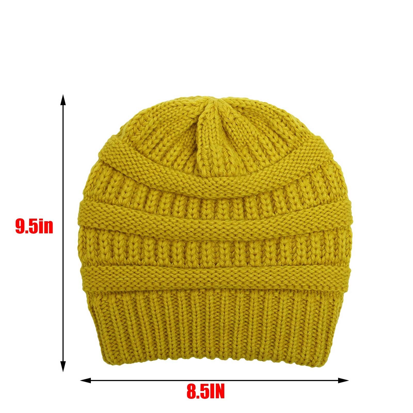 Gorro de felpa para mujer, gorro de algodón tejido para mantener el calor, accesorios de invierno,