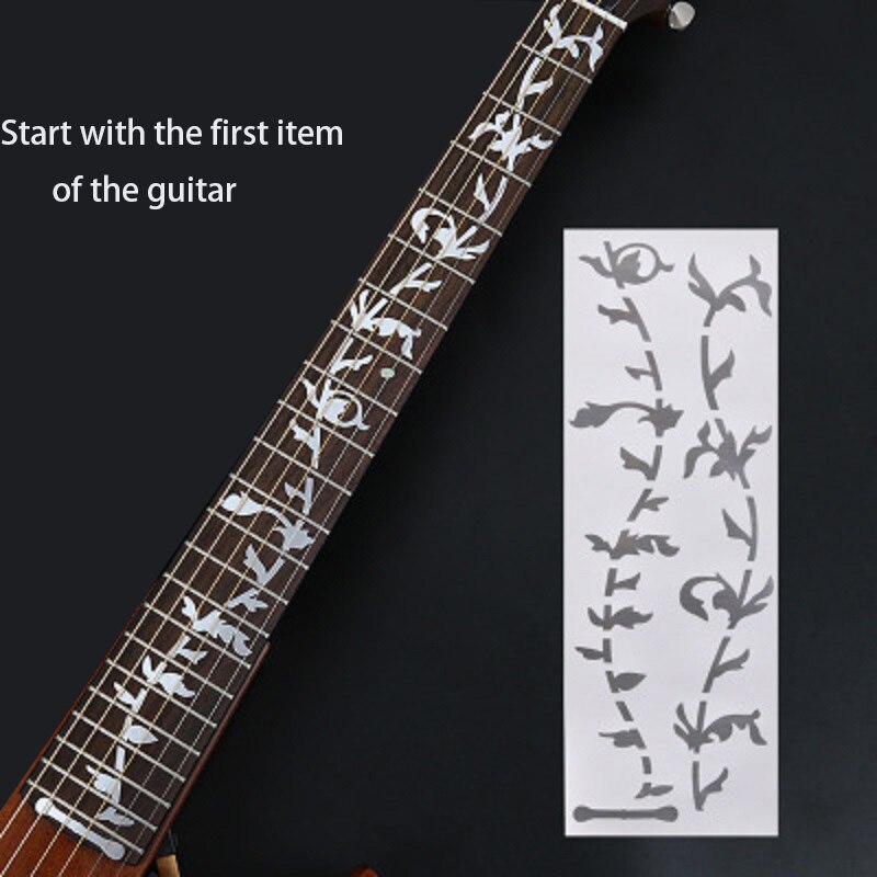 Cross inlay dekaler greppbräda klistermärke för elektrisk akustisk gitarr bas ultra tunn klistermärke gitarra tillbehör 18 stilar: 11