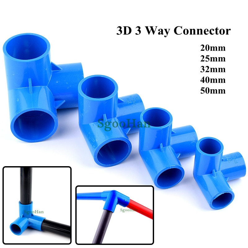 1Pc Big Size 50Mm Pvc Pijp 3/4/5/6 Manier Connector Aquarium Fish Tank Buis Gewrichten irrigatie System Plastic Frame Fittings