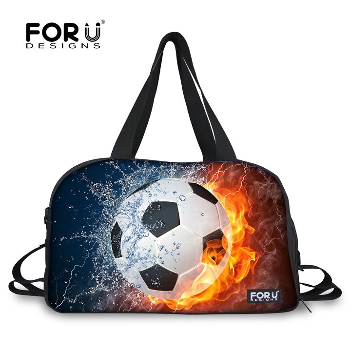 FORUDESIGNS Sporttas Heren Sport Tassen voor Fitness 3D Voetbal Afdrukken Outdoot Training Athletic Tas Yoga Mat Schoudertas Bolsa: H232T