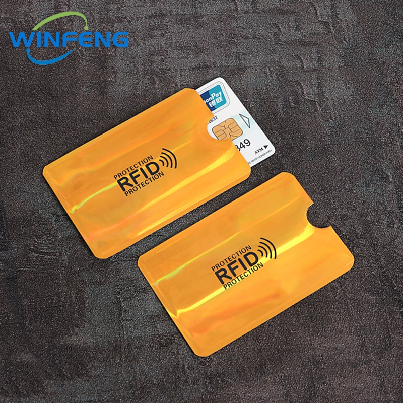 5Stck Aluminium Folie Anti RFID Karte Halfter NFC Blockierung Leser sperren Ich würde Bank Karte Halfter fallen Schutz Metall Kreditkarte fallen: Weiß
