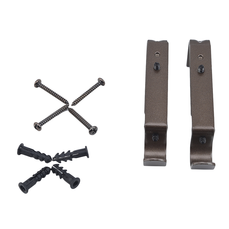 Adjustable Hook Window Accessories Hanging Metal Structure Sturdy Curtain Rod Hook Bracket Holder Decorative Support Fixed