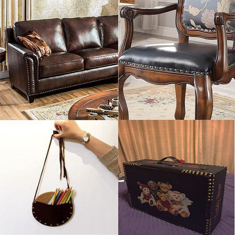 Tachuelas para muebles, tapicería antigua, caja de madera, tachuelas para sofá, chincheta para decoración del hogar, 500 unids/lote
