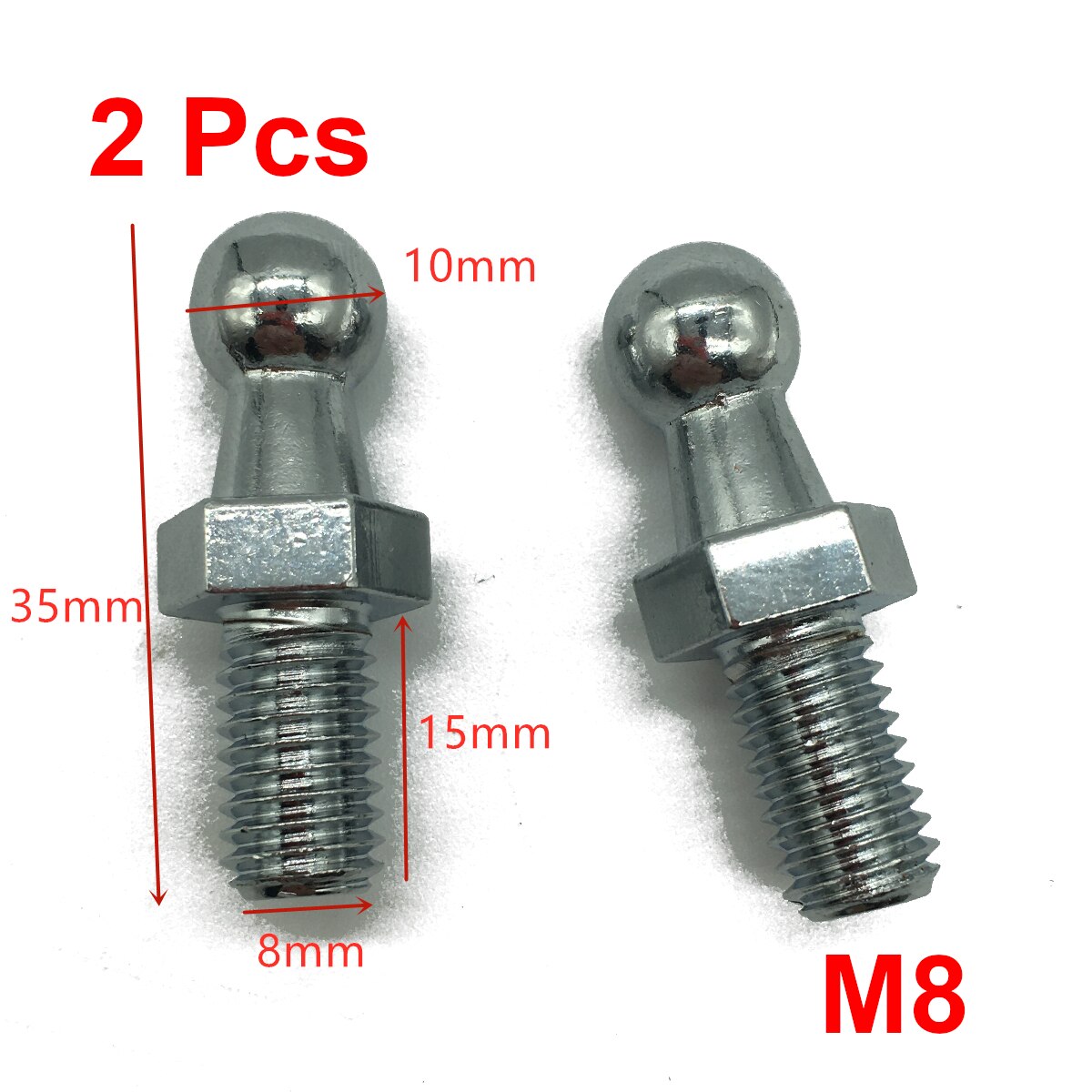 2x 10mm M8 M6 Universal Boot Bonnet Gas Strut End ... – Grandado