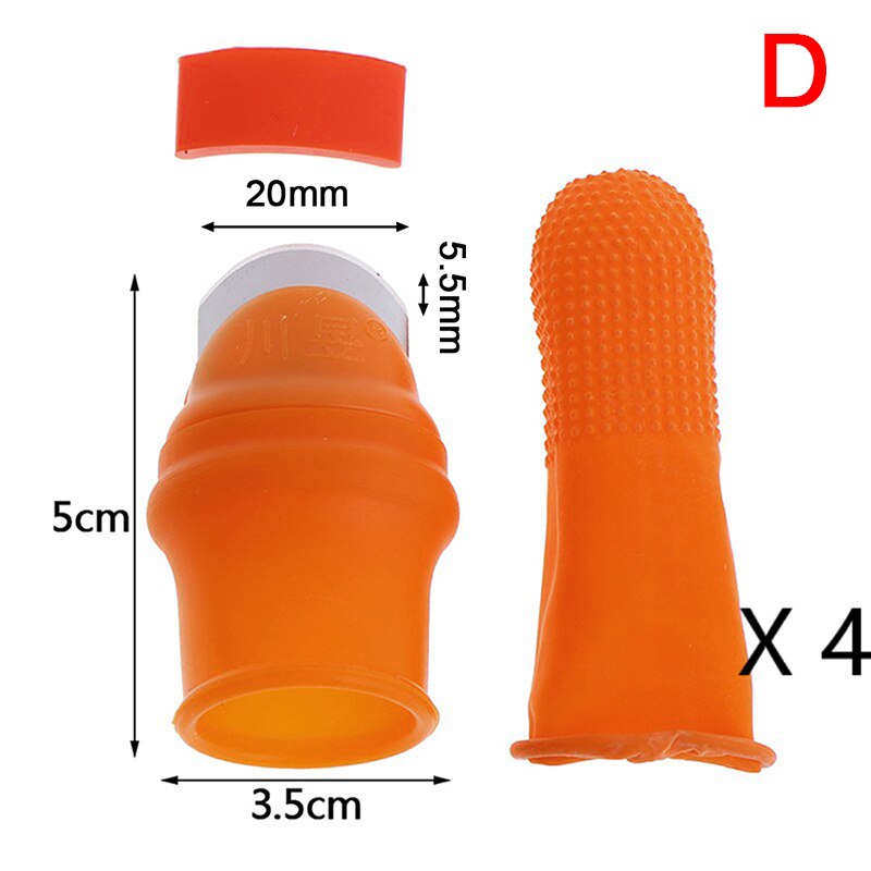 Silicone Thumb Knife Finger Protector Vegetable Harvesting Knife Plant Blade Scissors Cutting Rings Garden Gloves: D