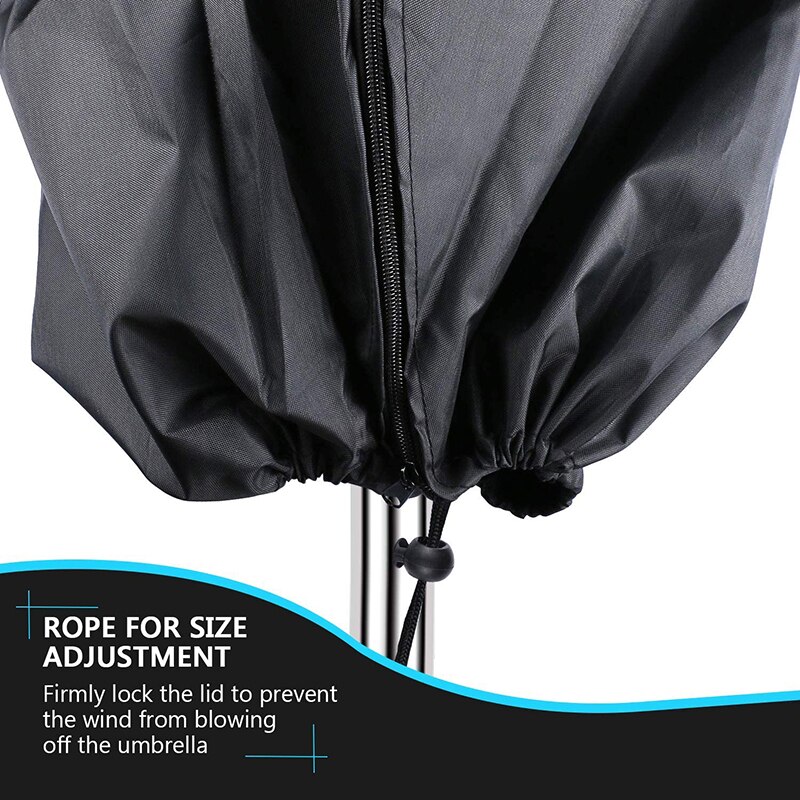 210D Polyester Cantilever Parasol Protective Cover Outdoor Dustproof Parasol Covers Rain Gear Umbrella Organization Bag 205*57cm