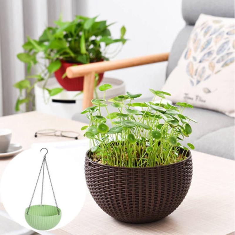 Resin Hanging plant Pots Basket Plant Hang Plant Flower pot Hanger Outdoor Hanging Pot Holder Basket for wall decoration garden