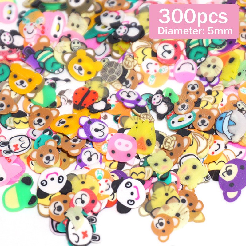 300 stk fargerike polymer leire hjem dekor dekorasjoner til utsmykninger negle blomst håndverk klistremerker kunst flatback scrapbooking: Dyr