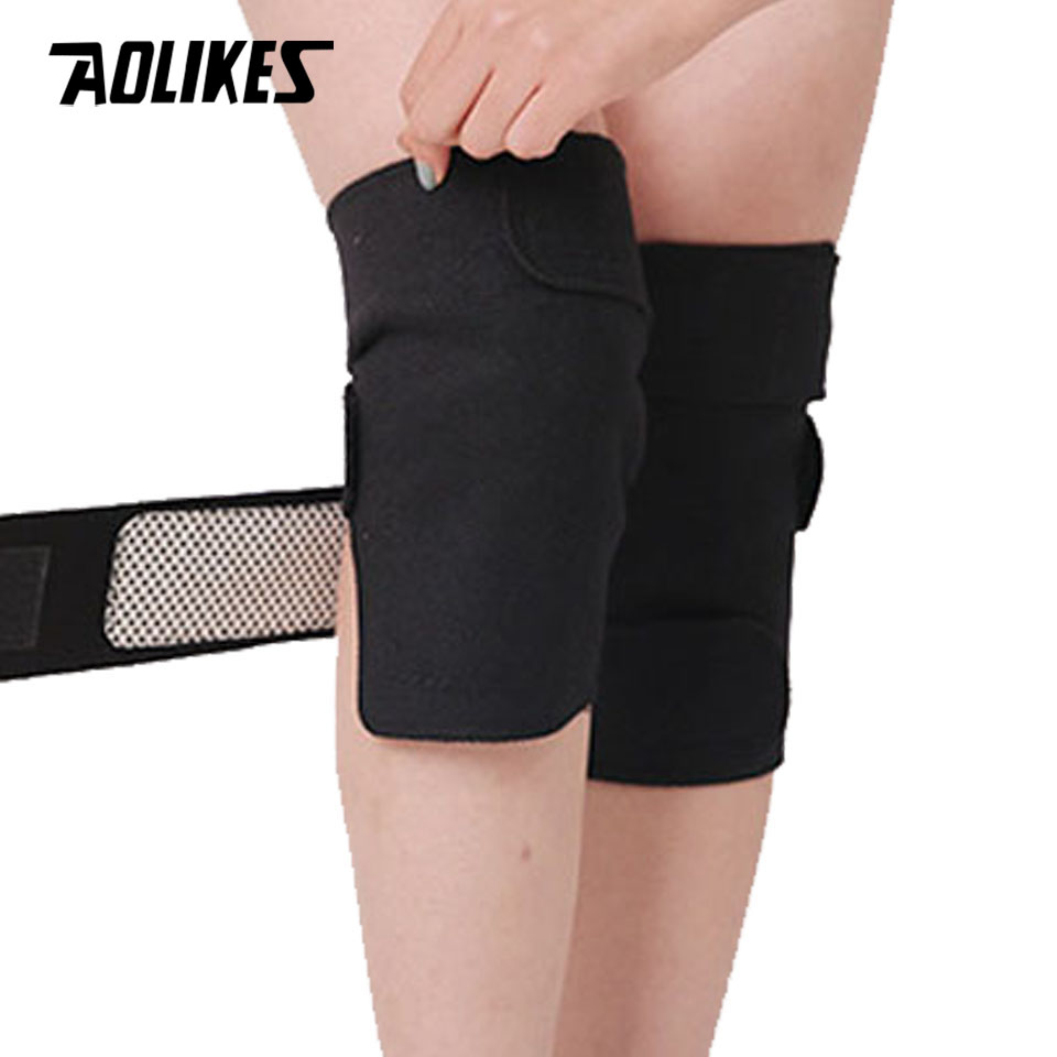 AOLIKES 1 Paar Zelf Verwarming Knie Pads Magnetische Therapie Kneepad Pijnbestrijding Artritis Brace Ondersteuning Patella Pads