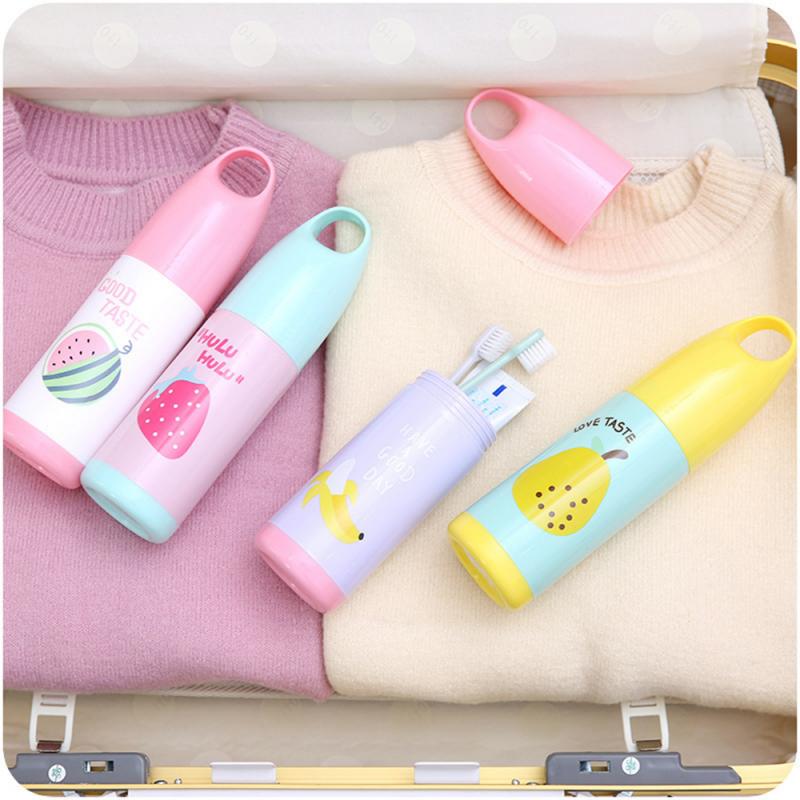 Fruit Pattern Toothbrush Toothpaste Box Travel Toothbrush Case Toothpaste Holder Cover Anti Bacterial Storage Box