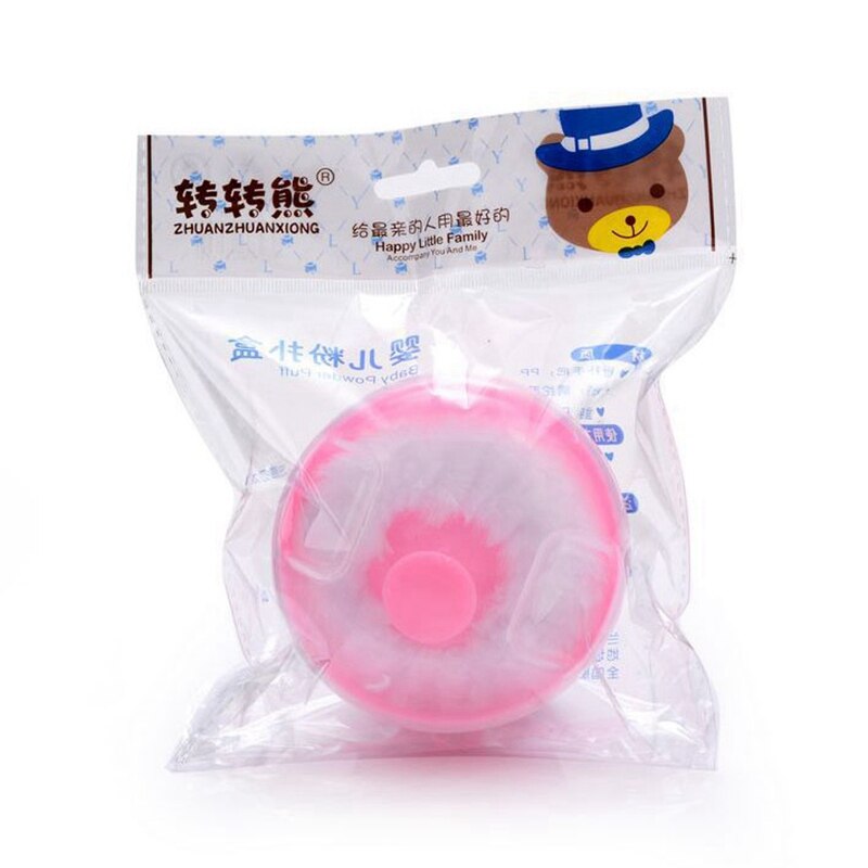 Kosmetisk taske baby blødt ansigt kropspulver puff svampæske sød beholder til børn trousse de toilette farve tilfældig