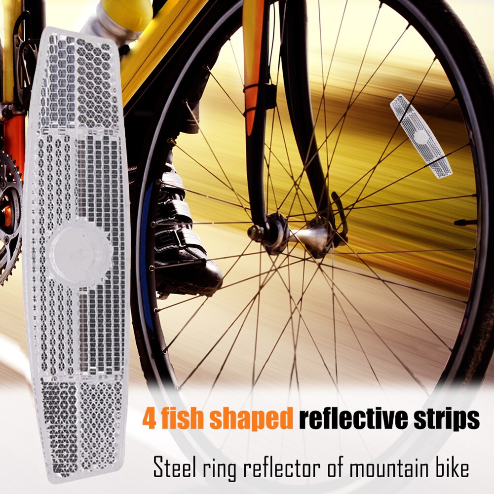 Rennrad Warnung Speichen Reflektor Stahl Draht Lampe Warnung Bänder MTB Fahrrad Felge Reflektierende Berg Clips
