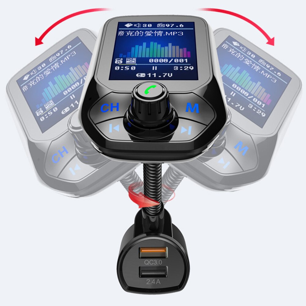 Brand En Bluetooth Auto Fm-zender MP3 Speler Handsfree Radio Adapter Usb Lader