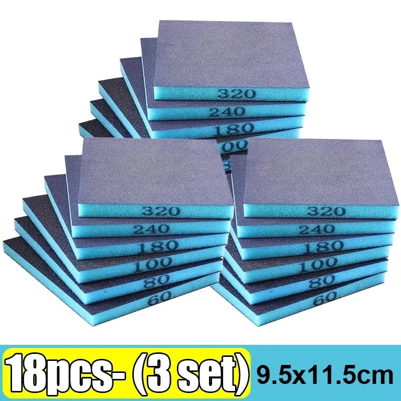 24/6x Schuurspons Polijstspons Blok Schurende Handschuurmachine Spons Schuurpapier Metaal Hout Glas Nat Droog Schuurpads Schurend: Oranje