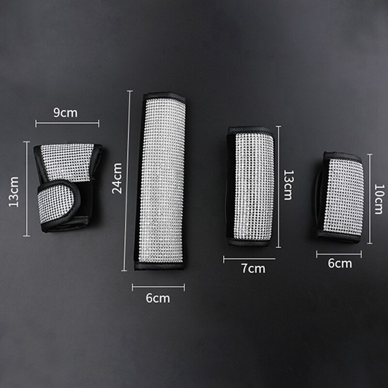 Crystal Autogordel Cover En Gear Handvat Handschoenen, Handrem Cover En Deur Handvat Handschoenen, algemene Auto-onderdelen 5 Stks/set
