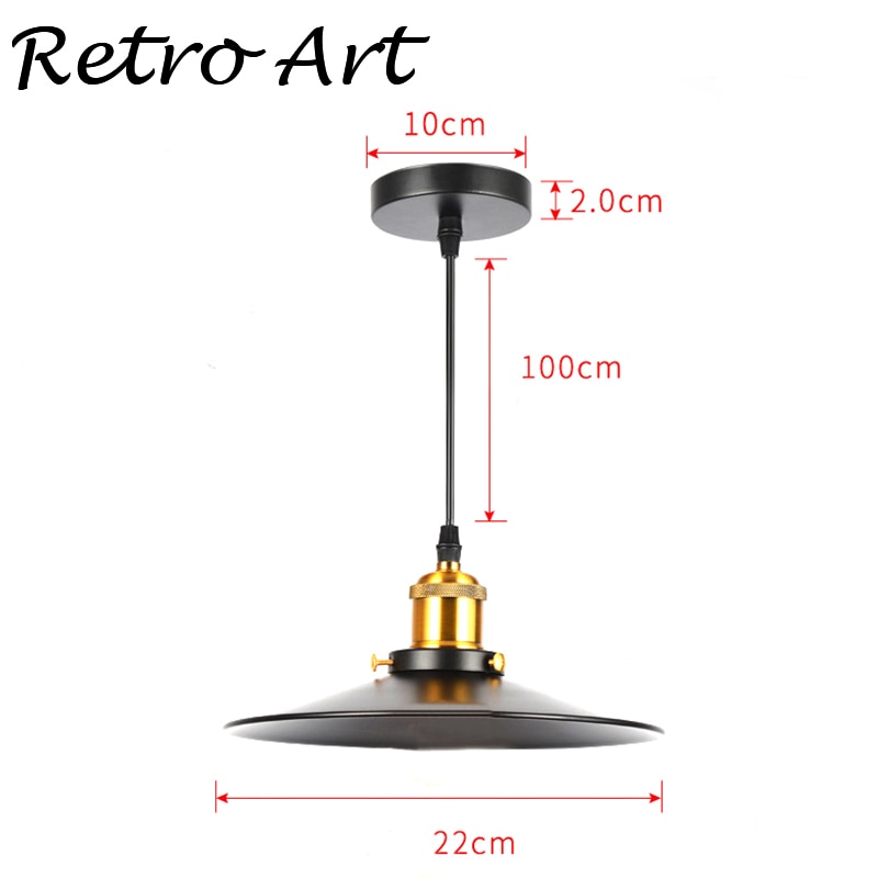 Decoratieve Hanglamp E27 Bar Restaurant Lamp Armaturen Vintage Edison Stijl Opknoping Lamp Met Lampenkap