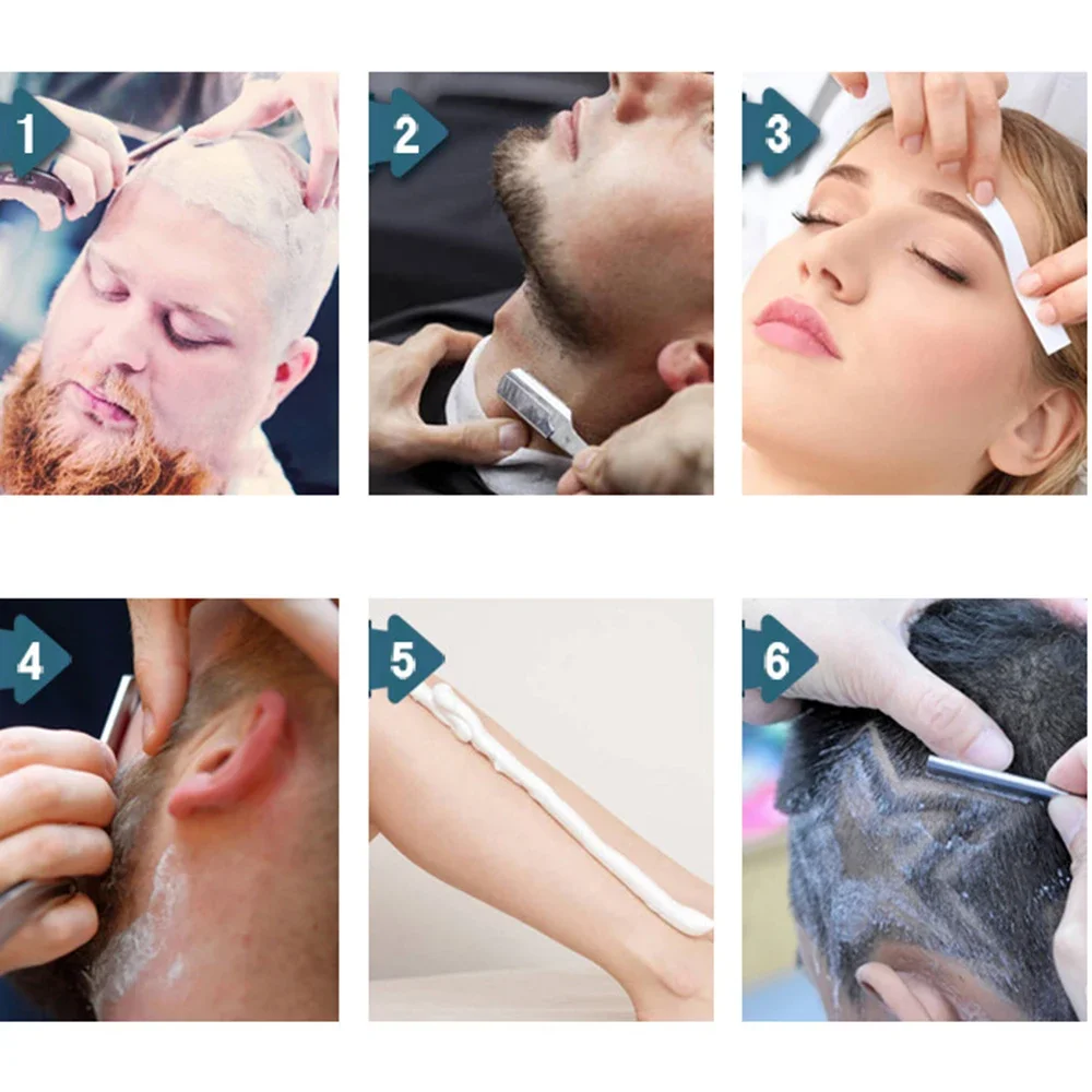 Barbershop Men's Shaver Straight Edge Barber Razor Knives Manual Beard Shaving And Care Replaceable Blades Shavette For Men